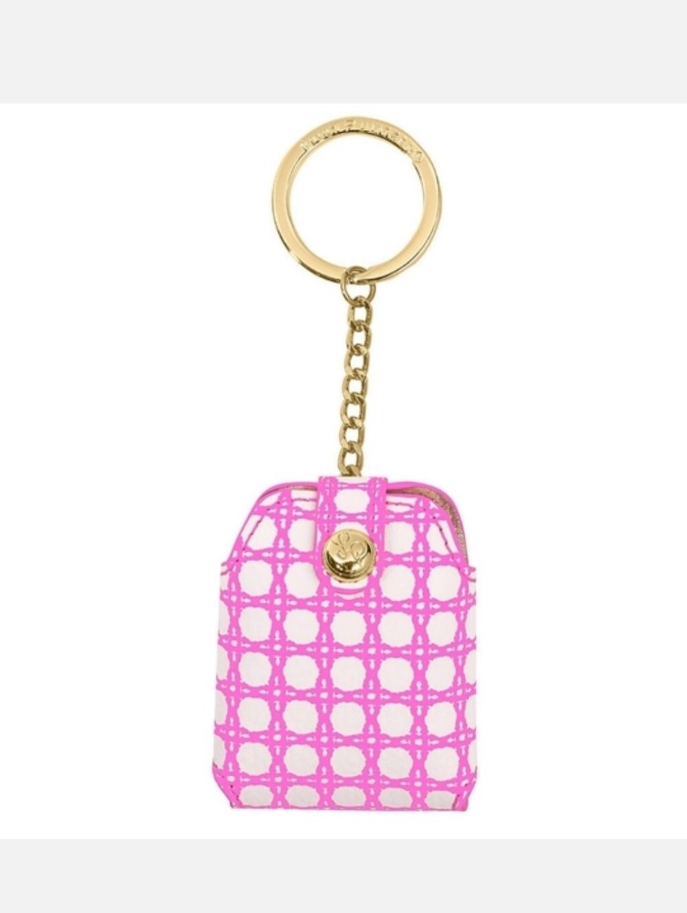 LILLY PULITZER Wireless Airpod Case Havana Pink Caning Charging Port Access  NWT - Picture 2 of 4